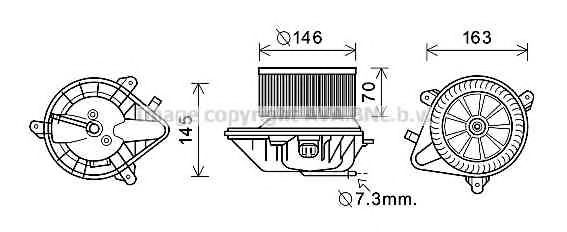 Электродвигатель, вентиляция салона AVA QUALITY COOLING CN8292