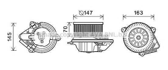 Электродвигатель, вентиляция салона AVA QUALITY COOLING CN8293