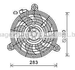 Вентилятор, охлаждение двигателя AVA QUALITY COOLING CT7503