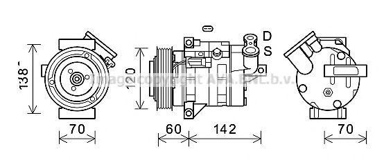 Компрессор, кондиционер AVA QUALITY COOLING CTK052