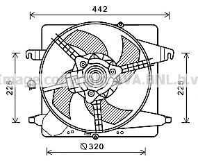 Вентилятор, охлаждение двигателя AVA QUALITY COOLING FD7575