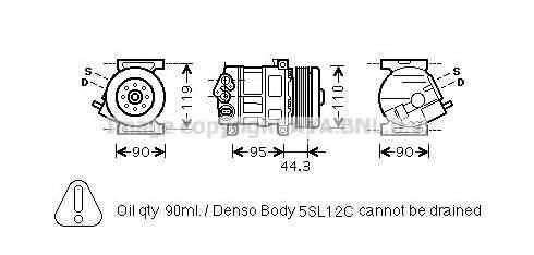 Компрессор, кондиционер AVA QUALITY COOLING FTAK330