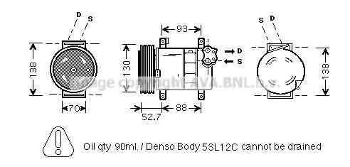 Компрессор, кондиционер AVA QUALITY COOLING FTK088