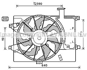 Вентилятор, охлаждение двигателя AVA QUALITY COOLING HY7567