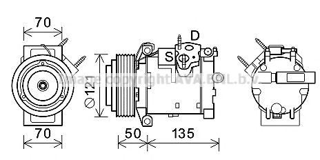 Компрессор, кондиционер AVA QUALITY COOLING JEK066