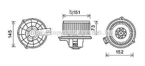 Электродвигатель, вентиляция салона AVA QUALITY COOLING KA8233