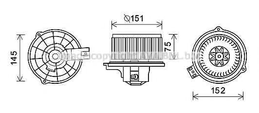 Электродвигатель, вентиляция салона AVA QUALITY COOLING KA8234