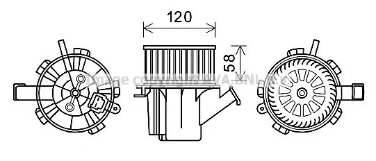 Электродвигатель, вентиляция салона AVA QUALITY COOLING MC8018