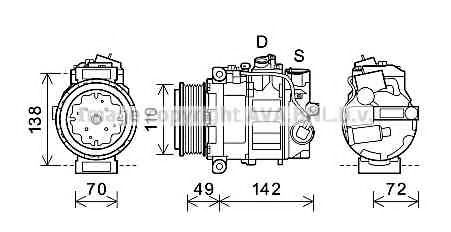 Компрессор, кондиционер AVA QUALITY COOLING MSK644