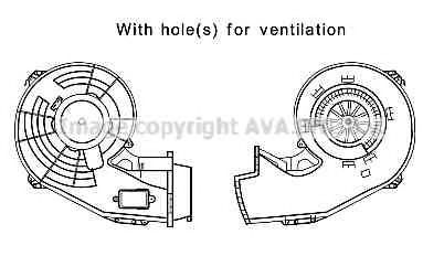 Электродвигатель, вентиляция салона AVA QUALITY COOLING OL8642