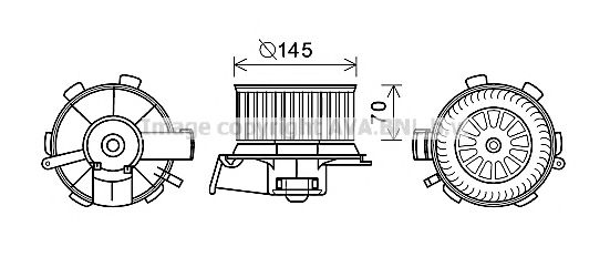 Электродвигатель, вентиляция салона AVA QUALITY COOLING PE8388