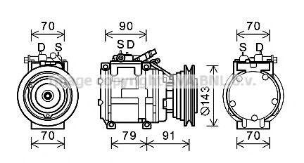 Компрессор, кондиционер AVA QUALITY COOLING TOK686