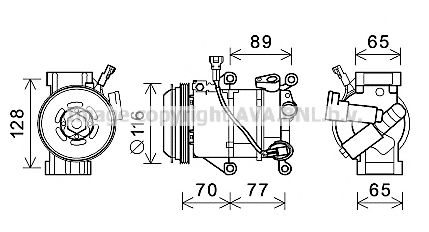 Компрессор, кондиционер AVA QUALITY COOLING TOK687