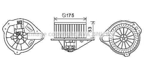 Электродвигатель, вентиляция салона AVA QUALITY COOLING VO8182