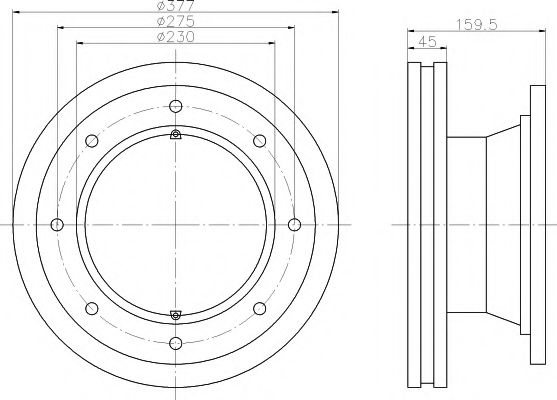 Тормозной диск DON CVD598