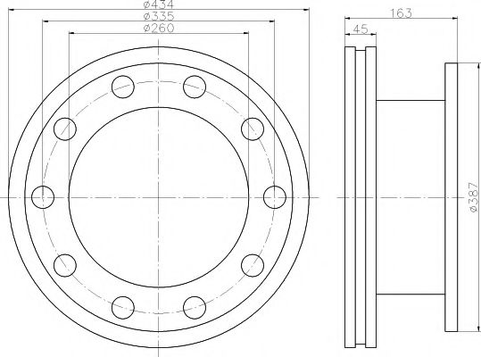 Тормозной диск DON CVD698