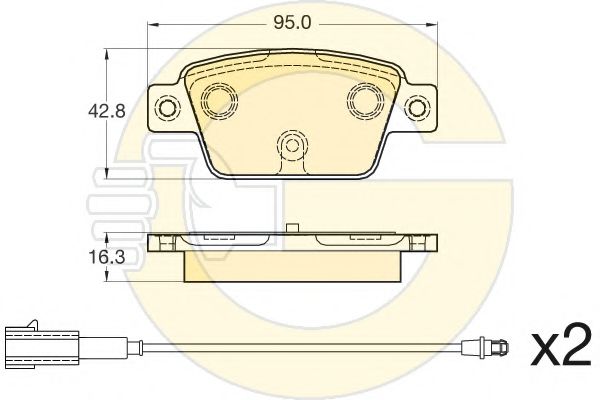 Комплект тормозных колодок, дисковый тормоз GIRLING 6120544