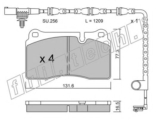 Комплект тормозных колодок, дисковый тормоз fri.tech. 20217