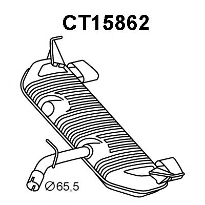 Глушитель выхлопных газов конечный VENEPORTE CT15862