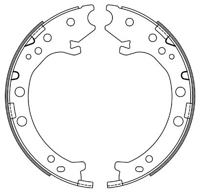 Комплект тормозных колодок, стояночная тормозная система WOKING Z4667.00