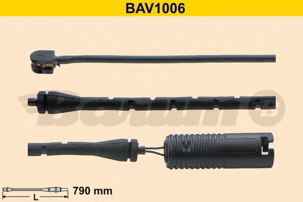 Сигнализатор, износ тормозных колодок BARUM BAV1006