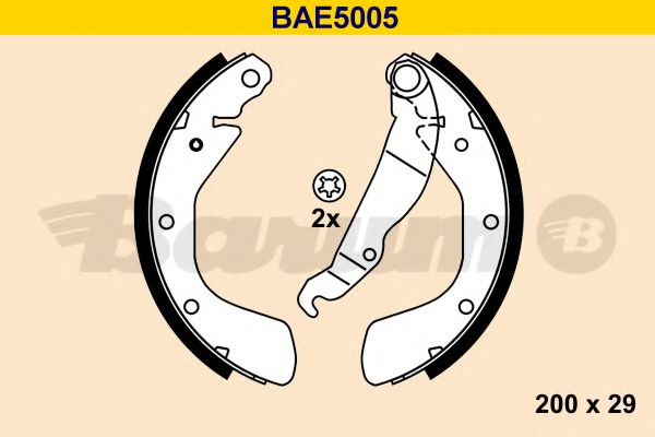 Комплект тормозных колодок BARUM BAE5005