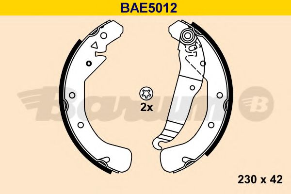 Комплект тормозных колодок BARUM BAE5012