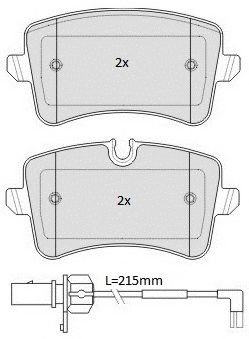 Комплект тормозных колодок, дисковый тормоз FREMAX FBP-1938