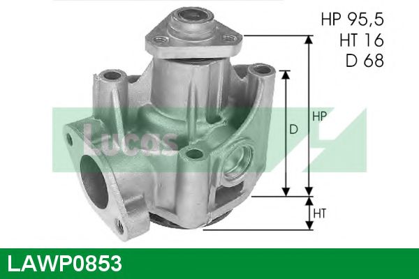Водяной насос LUCAS ENGINE DRIVE LAWP0853