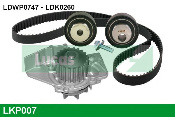 Водяной насос + комплект зубчатого ремня LUCAS ENGINE DRIVE LKP007