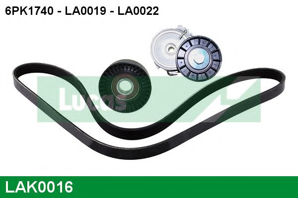 Поликлиновой ременный комплект LUCAS ENGINE DRIVE LAK0016