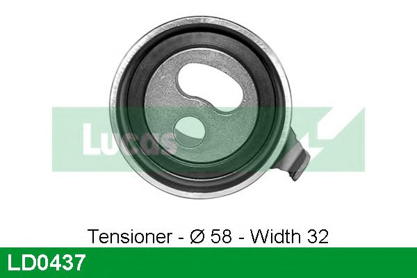 Натяжной ролик, ремень ГРМ LUCAS ENGINE DRIVE LD0437