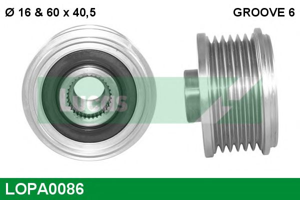 Механизм свободного хода генератора LUCAS ENGINE DRIVE LOPA0086