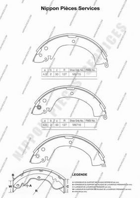 Комплект тормозных колодок NPS M350I21