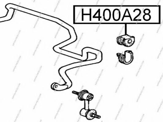 Втулка, рычаг колесной подвески NPS ADH28068
