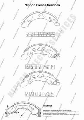 Комплект тормозных колодок NPS K1217