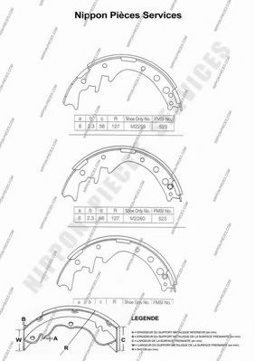 Комплект тормозных колодок NPS T350A33