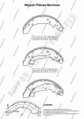 Комплект тормозных колодок NPS H350I26