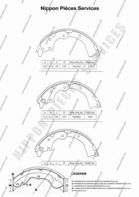 Комплект тормозных колодок NPS T350A16
