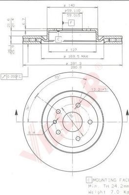 Тормозной диск sbs 16938