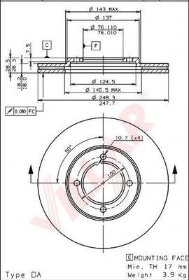 Тормозной диск sbs 15583