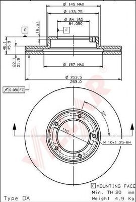 Тормозной диск BRECO BS8124