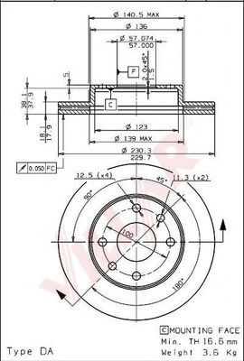 Тормозной диск BRECO BS8232
