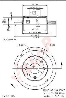 Тормозной диск AP 24626