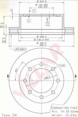Тормозной диск BRECO BS8462