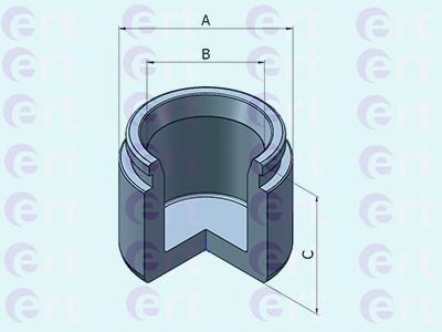Поршень, корпус скобы тормоза ERT 151038-C