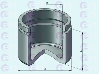 Поршень, корпус скобы тормоза ERT 151080-C