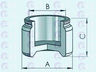 Поршень, корпус скобы тормоза ERT 151066-C