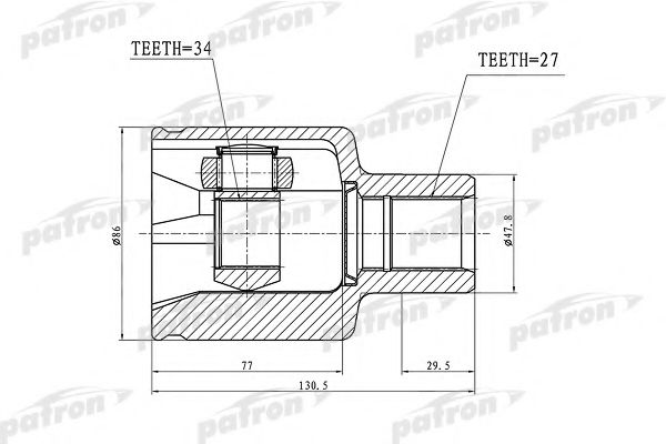 Пыльник, приводной вал PATRON PCV3022