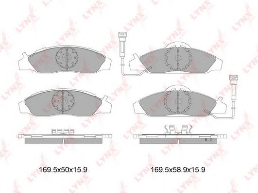 Комплект тормозных колодок, дисковый тормоз LYNXauto BD-7001